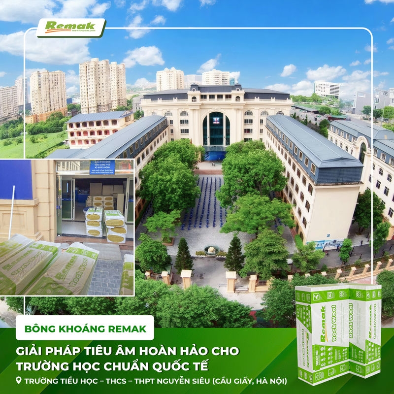 Bông khoáng Remak - vật liệu tiêu âm, an toàn cho trường học
