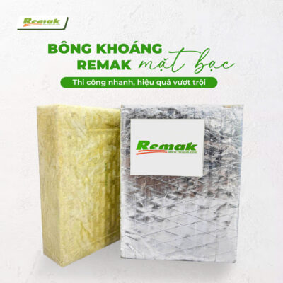 Bông khoáng bọc bạc Remak