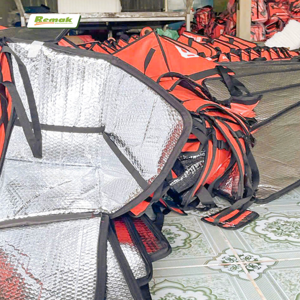 Vì sao túi khí cách nhiệt Remak được ưa chuộng sử dụng làm túi giữ nhiệt giao hàng? 9 Túi khí cách nhiệt ứng dụng may túi giao hàng nhanh