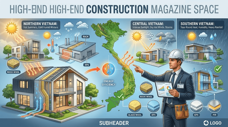 Vật Liệu Cách Nhiệt Nào Phù Hợp Với Khí Hậu Việt Nam? 7 Vật liệu cách nhiệt phù hợp với khí hậu Việt Nam